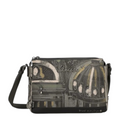 Lieblingstasche Anekke cross-body bag featuring an artistic architectural print in grey and black tones