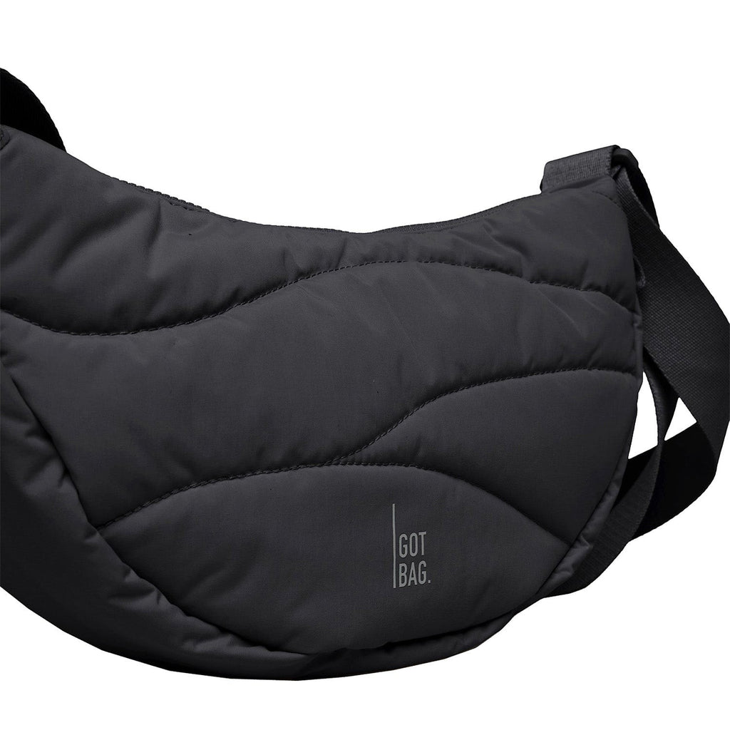 Wavy Puffer Moon Bag