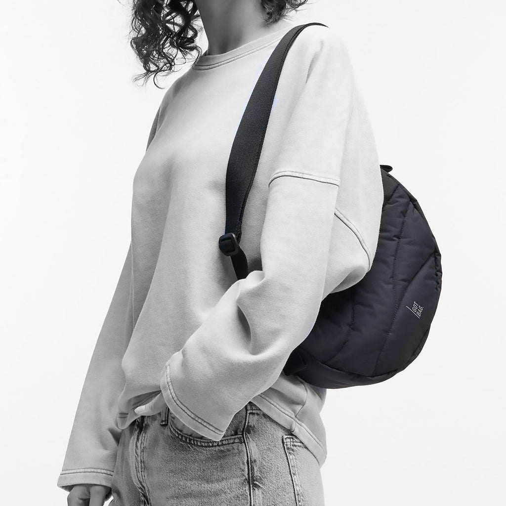 Wavy Puffer Moon Bag