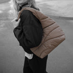 Wavy Puffer Shoulder Bag