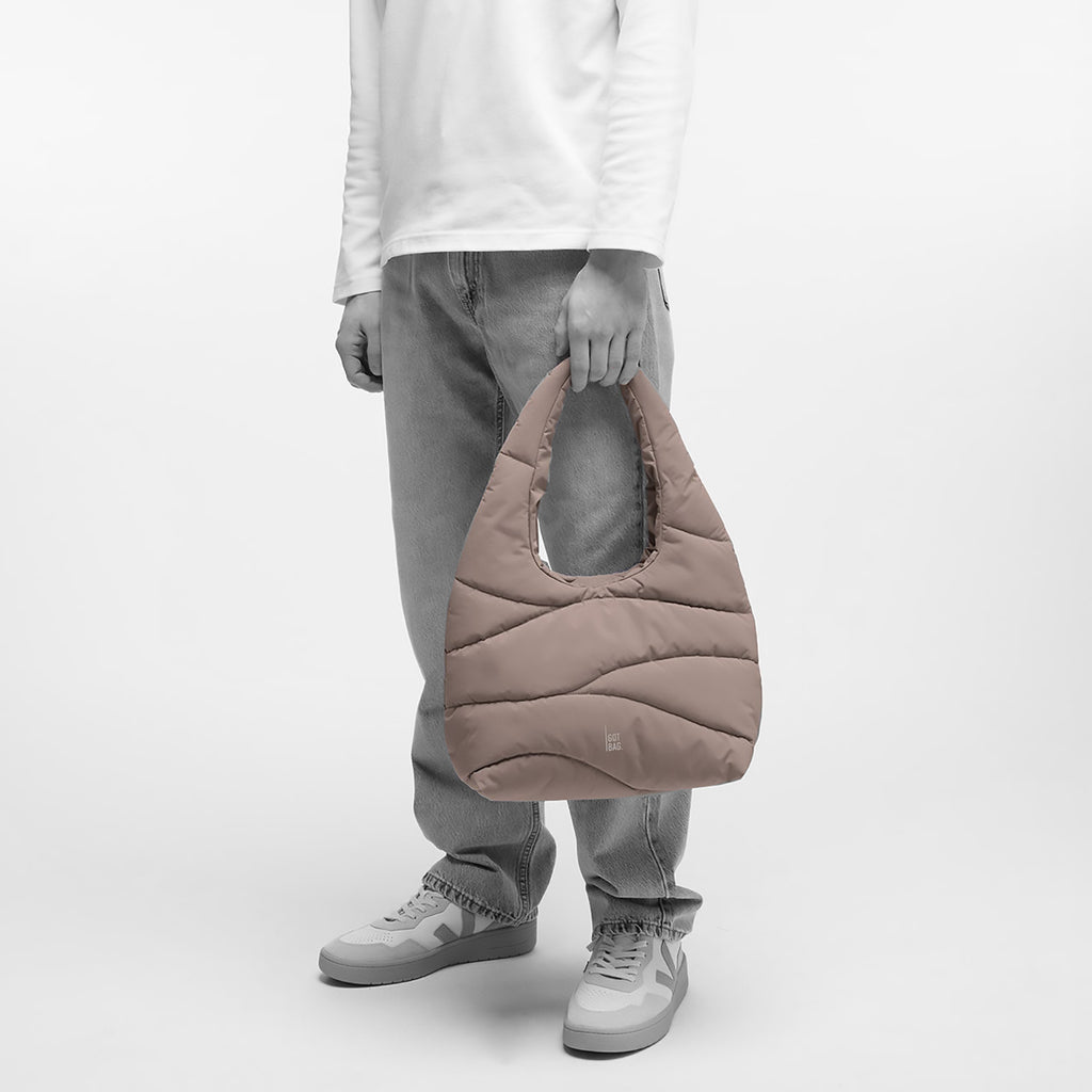 Wavy Puffer Shoulder Bag
