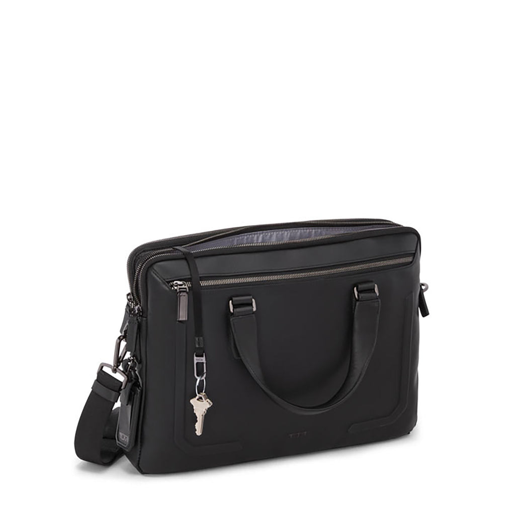 Tumi Harrison Leather Sycamore Slim Brief
