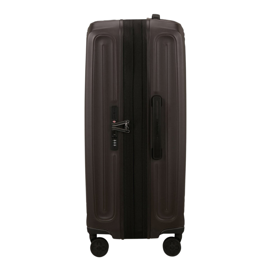 Lieblingstasche 2WANDER Spinner 75/28 expandable dark brown hard-shell suitcase with TSA lock and spinner wheels