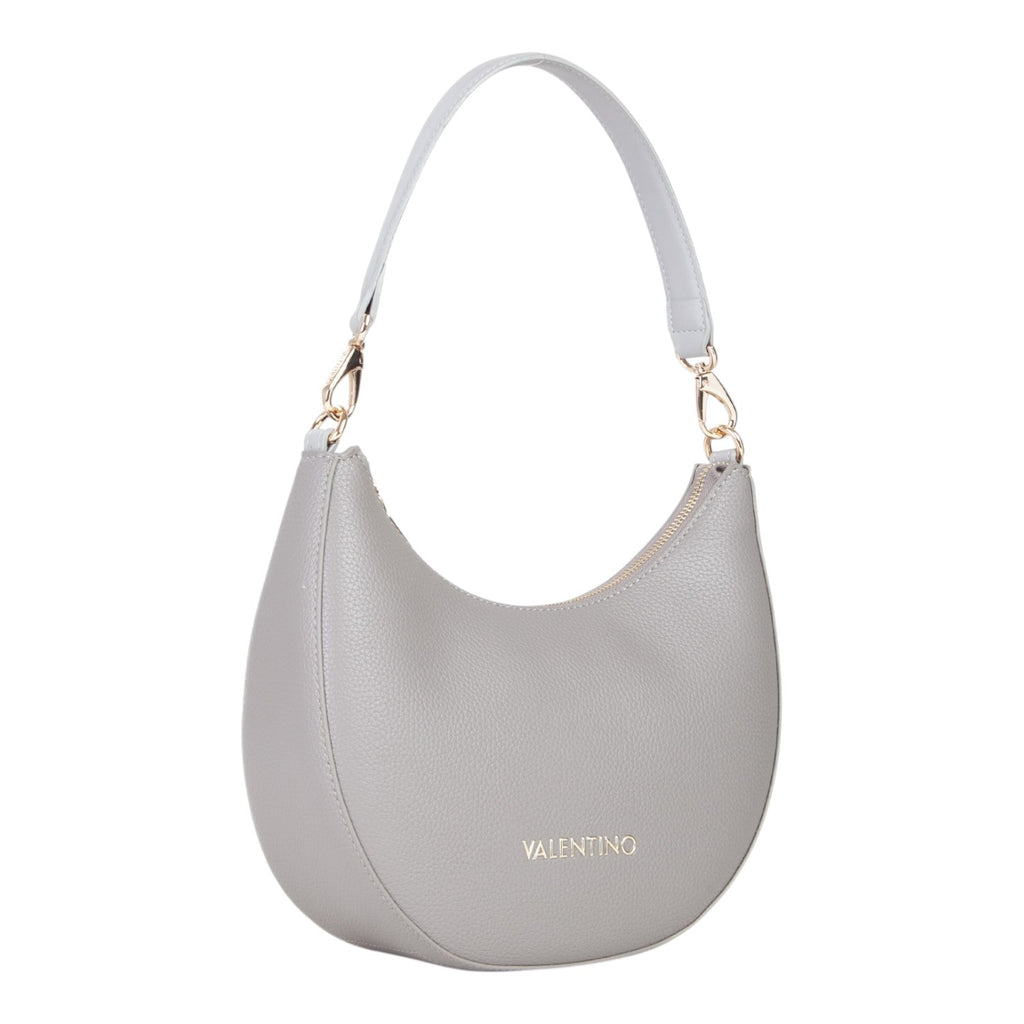 Lieblingstasche Alexia grey leather hobo bag with gold hardware and a single shoulder strap.
