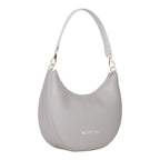 Lieblingstasche Alexia grey leather hobo bag with gold hardware and a single shoulder strap.