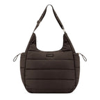 Lieblingstasche Alltime Buddy dark brown quilted hobo bag with adjustable branded shoulder strap