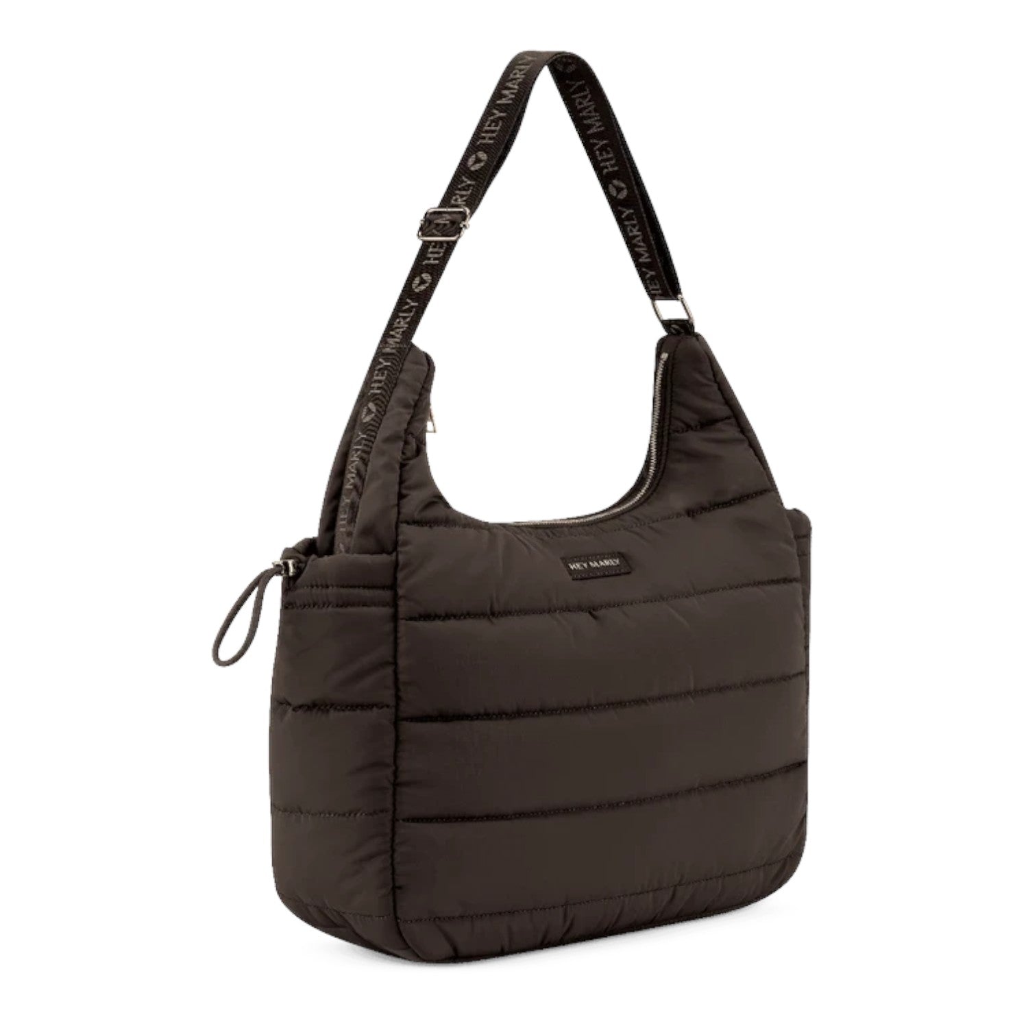 Lieblingstasche Alltime Buddy quilted black hobo bag with branded adjustable shoulder strap