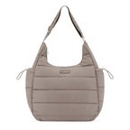 Lieblingstasche Alltime Buddy quilted taupe hobo bag with adjustable branded shoulder strap