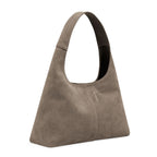 Lieblingstasche Alltime Lover ReSuede M hobo bag in taupe suede leather with a minimalist shoulder strap design