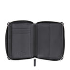 Lieblingstasche Arizona black leather RFID wallet with multiple card slots and zip closure.