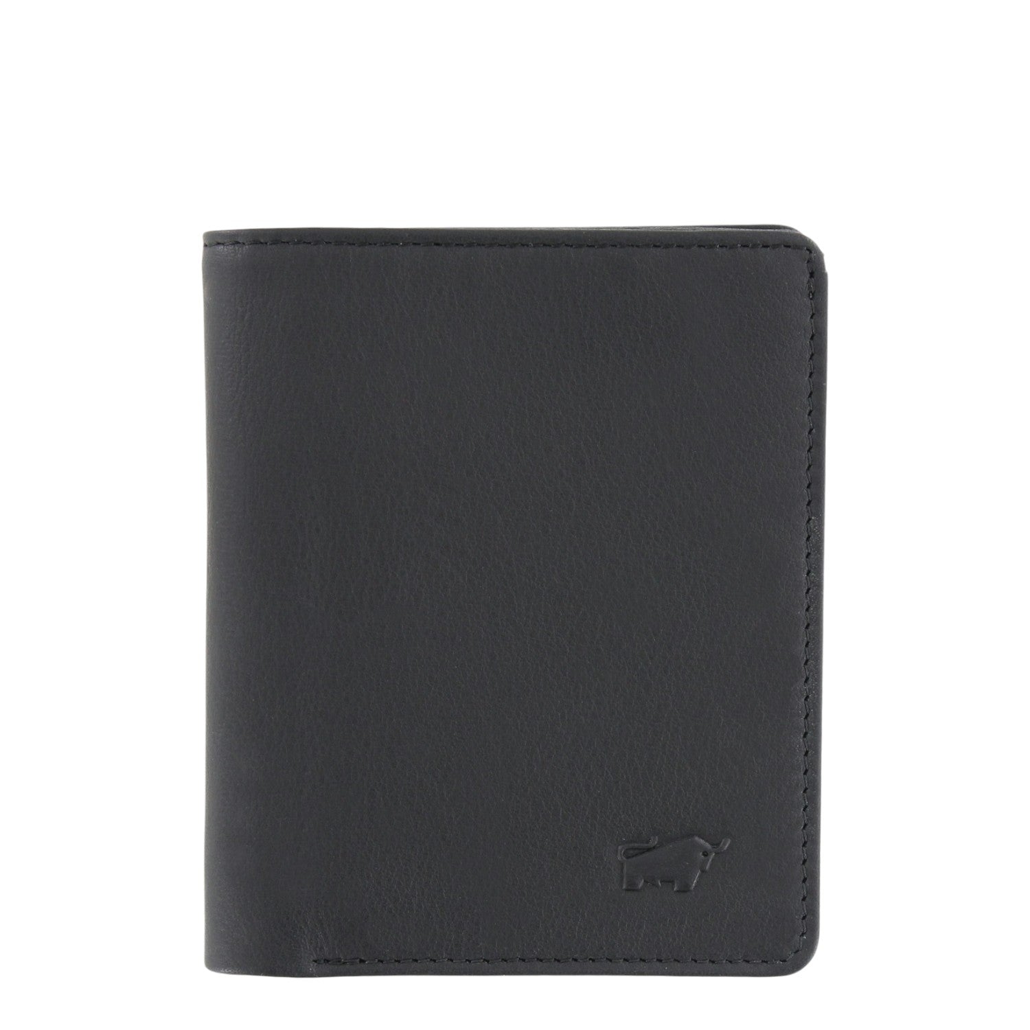 Lieblingstasche Arizona RFID card wallet in black leather with embossed bull logo.