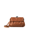Lieblingstasche aunts & uncles Mrs. Whoopie Pie brown leather crossbody bag with flap and clip closure