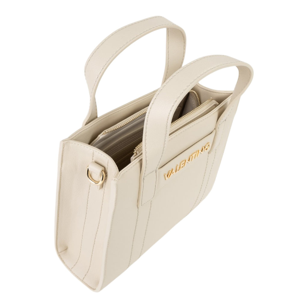 Lieblingstasche Aury Re cream leather tote bag with gold hardware and top handles.