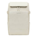 Lieblingstasche Bali Pro cream vegan leather backpack with front zip pocket and side pockets.