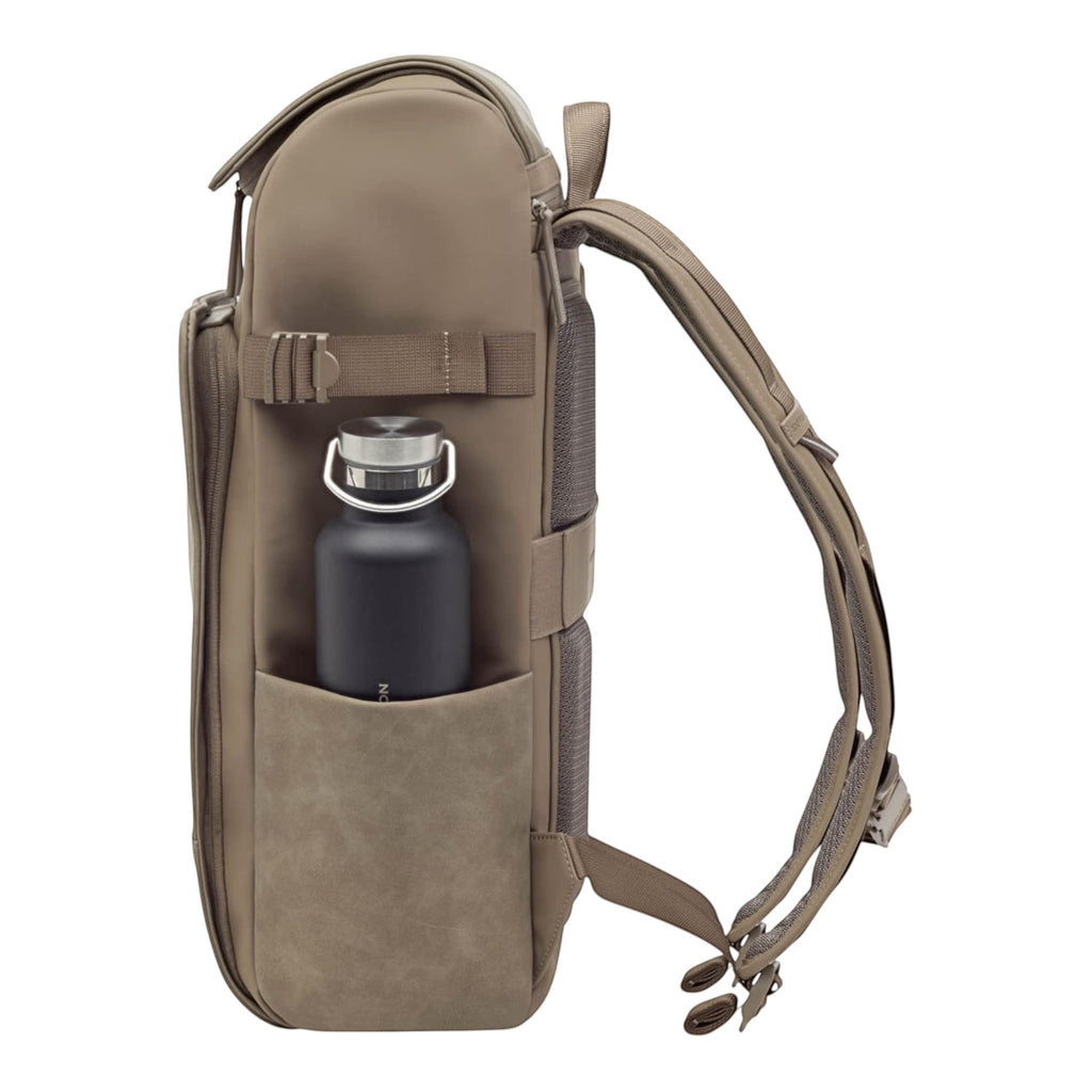 Lieblingstasche Bali Pro taupe backpack with side water bottle pocket and adjustable straps