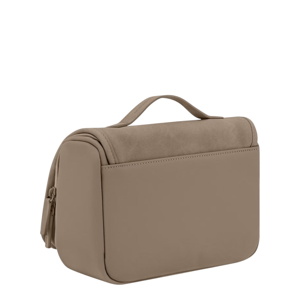 Lieblingstasche Bali washbag in taupe featuring a smooth finish and a convenient top carry handle
