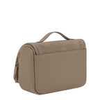 Lieblingstasche Bali washbag in taupe featuring a smooth finish and a convenient top carry handle