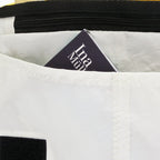 Lieblingstasche Barkasse Mini messenger bag interior view with white sailcloth material and black zipper pocket