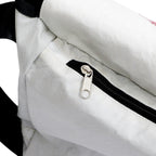 Lieblingstasche Barkasse white sailcloth bag with black zipper detail and unique nautical stitching