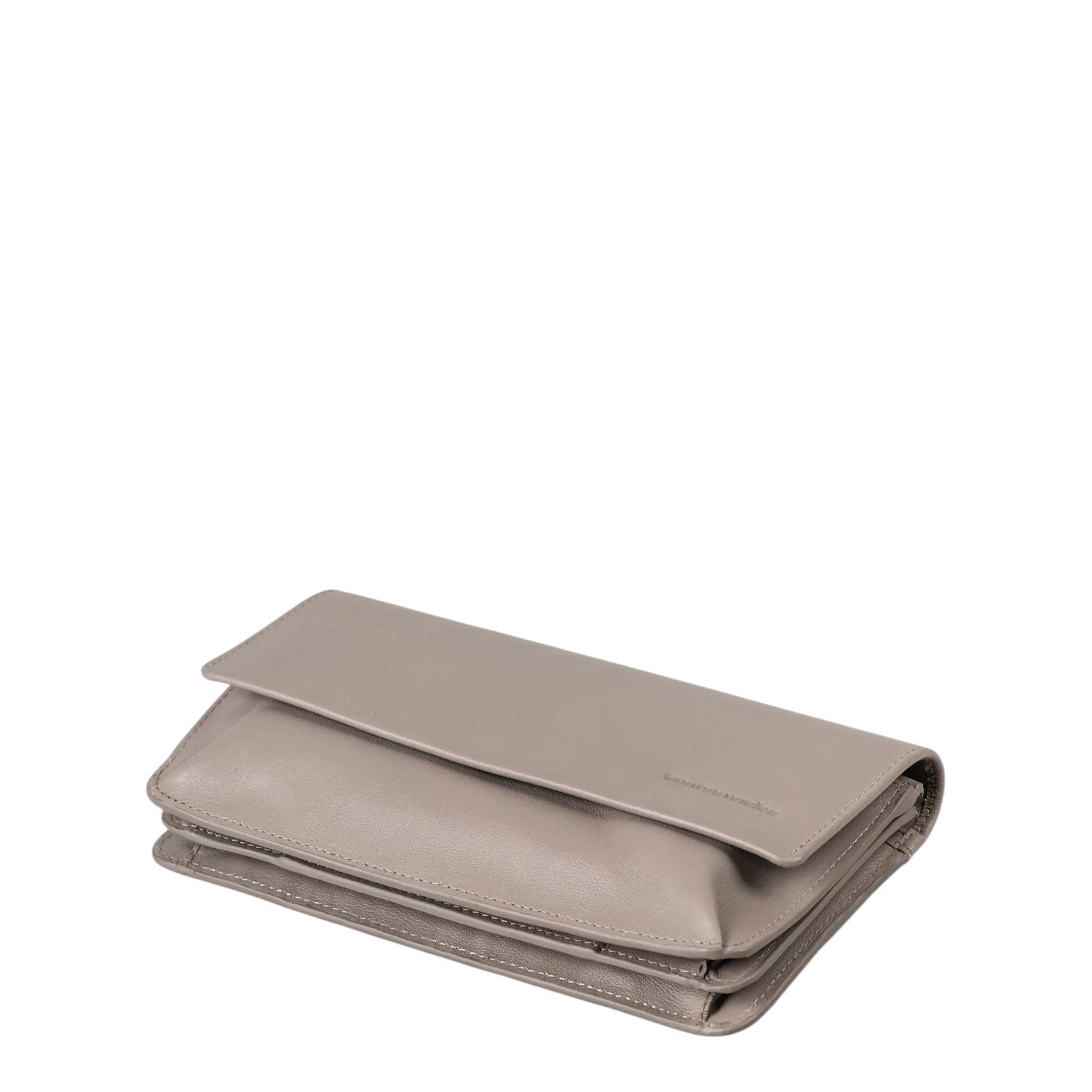 Lieblingstasche Bay taupe leather wallet with a flap closure and minimalist design