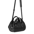 Lieblingstasche Beauty black pebbled leather handbag with dual handles and an adjustable shoulder strap