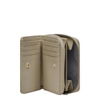 Lieblingstasche Bergen Pro small cord wallet in beige with card slots, snap button closure, and zip coin compartment.