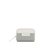 Lieblingstasche Bergen Pro small wallet in grey and white canvas with a zip closure and brand logo patch