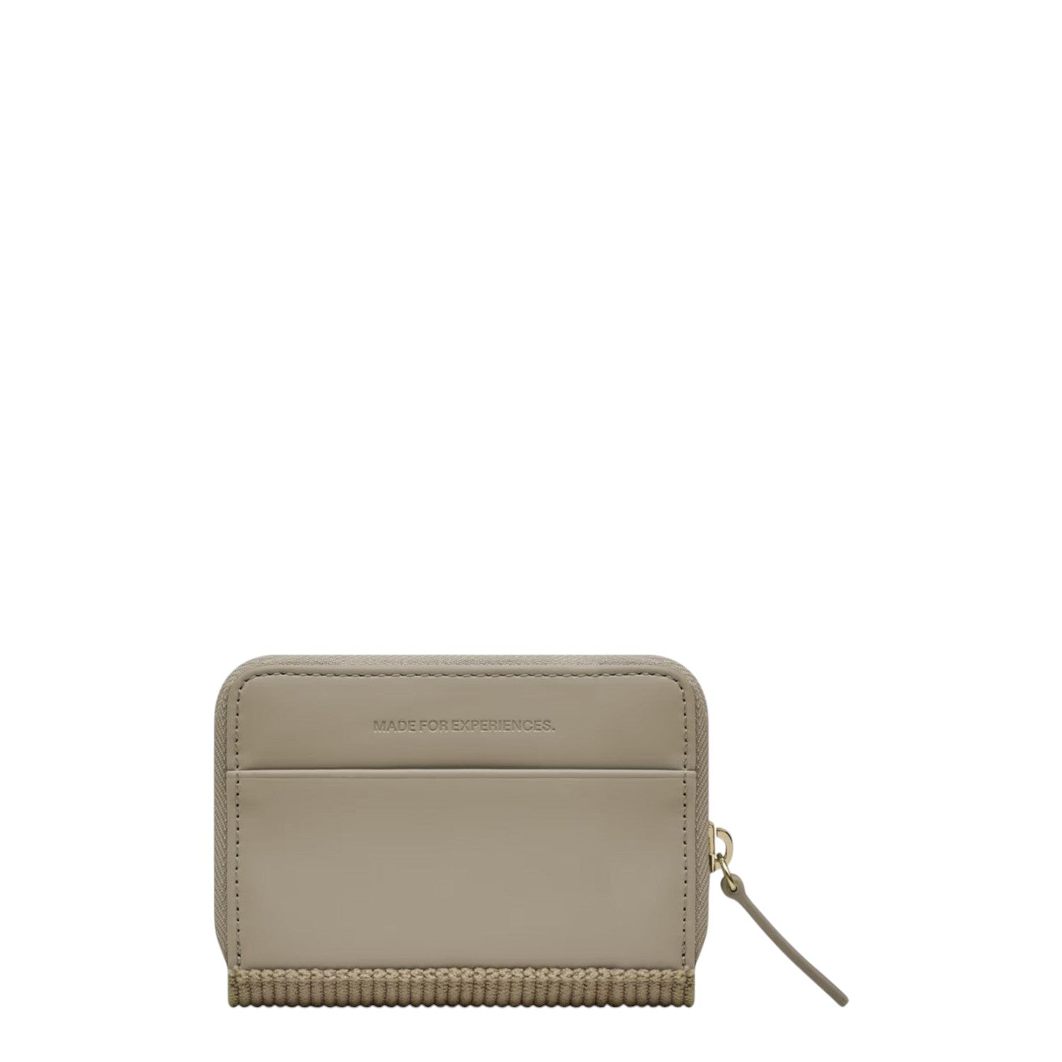 Lieblingstasche Bergen Pro Wallet Small in beige with a textured cord base and gold zipper detail.