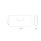 Lieblingstasche Bergen Pro Wallet Large technical line drawing showing dimensions of 20cm by 10cm by 3cm