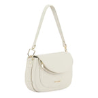Lieblingstasche Big Sister off-white leather shoulder bag with gold hardware and a curved flap closure