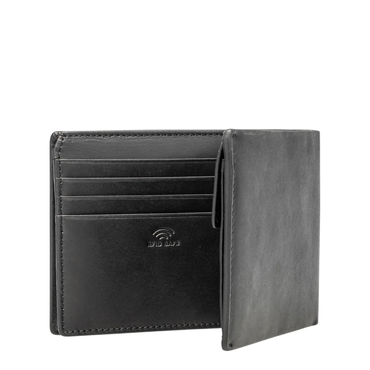 Lieblingstasche Birkheim Galbert Billfold MH7 black leather bifold wallet with RFID safe technology and multiple card slots.