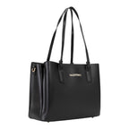 Lieblingstasche black faux leather tote bag with gold hardware and dual straps.