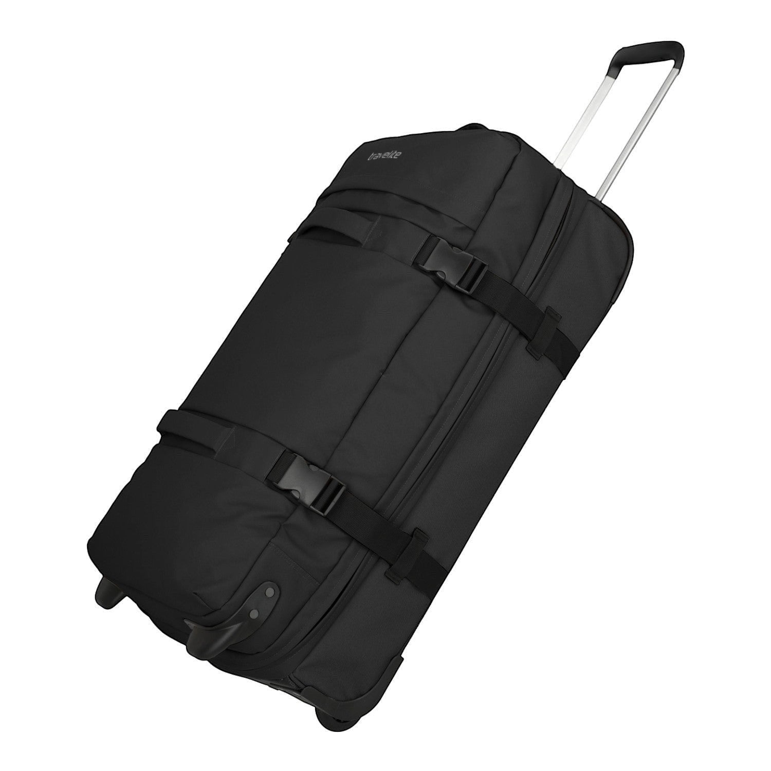 Lieblingstasche black large rolling travel bag with telescopic handle and compression straps