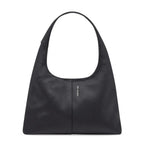 Lieblingstasche Alltime Lover M black leather hobo bag with a minimalist design and silver logo detail
