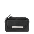 Lieblingstasche black leather Sigwulf keycase with zip closure and metal accent