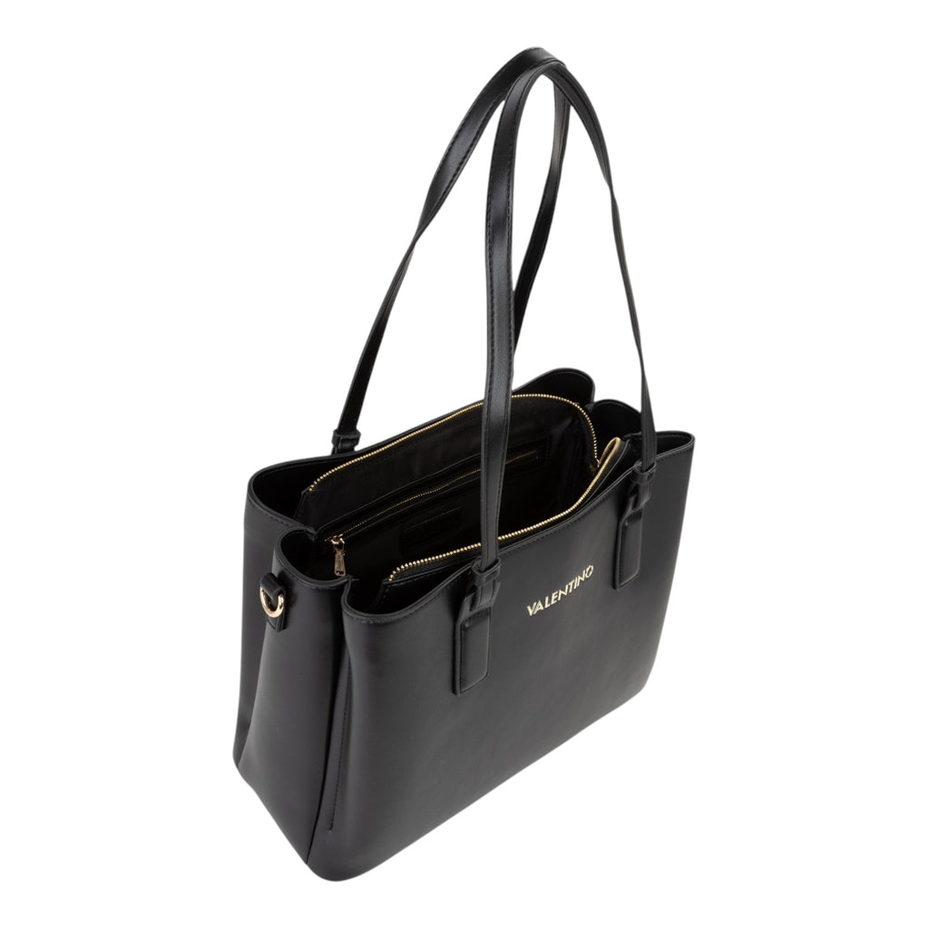 Lieblingstasche black leather tote bag with gold hardware and zip closure