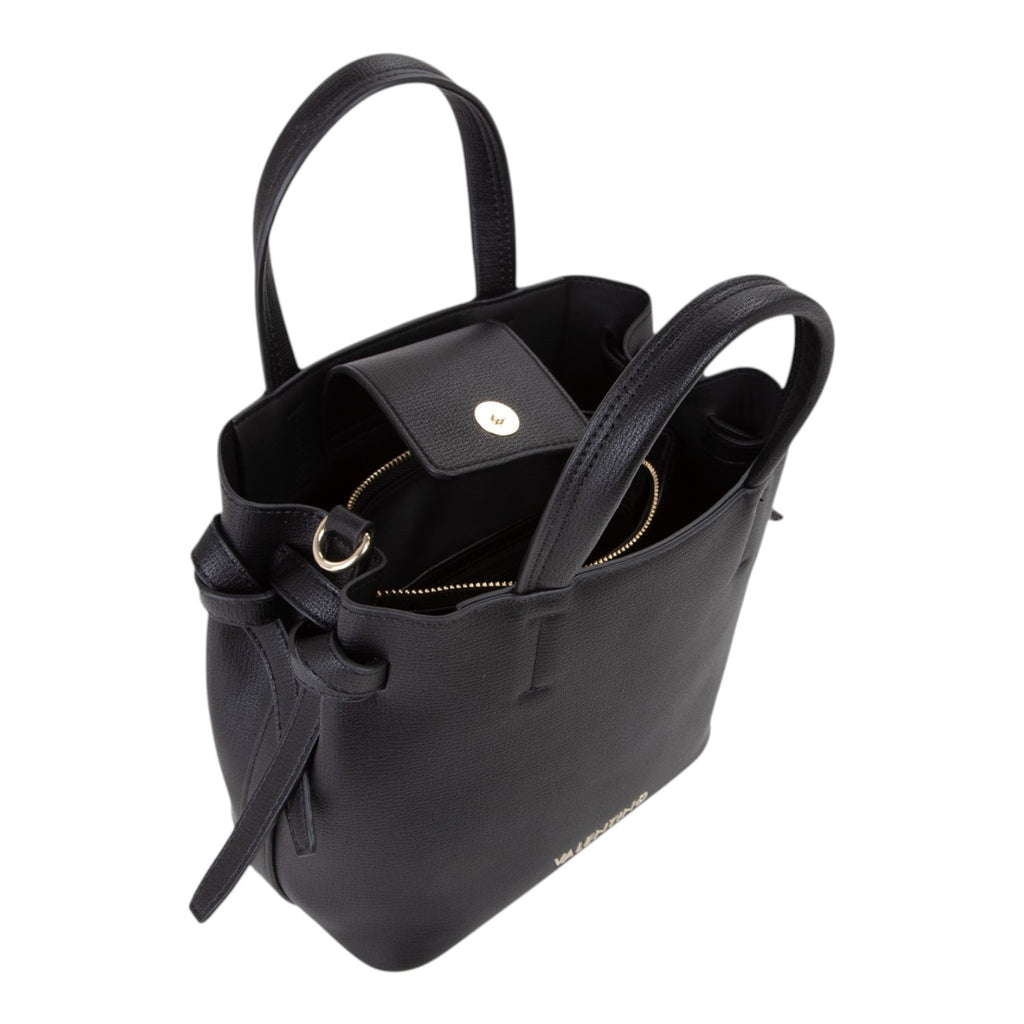 Lieblingstasche black pebbled leather tote bag with top handles and a detachable pouch.