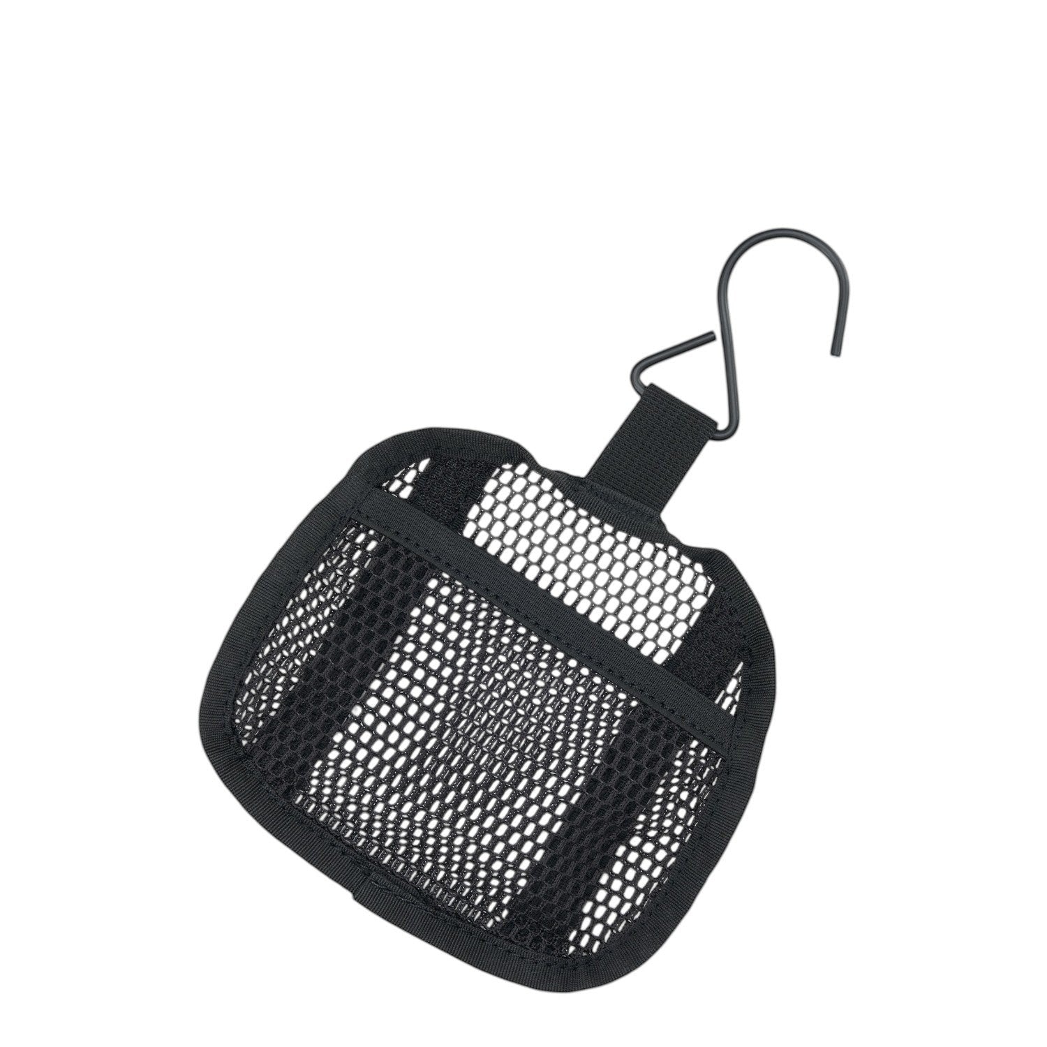 Lieblingstasche black mesh wash pack with a convenient hanging hook for travel organization.