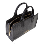 Lieblingstasche black monogram tote bag with gold hardware and double top handles.