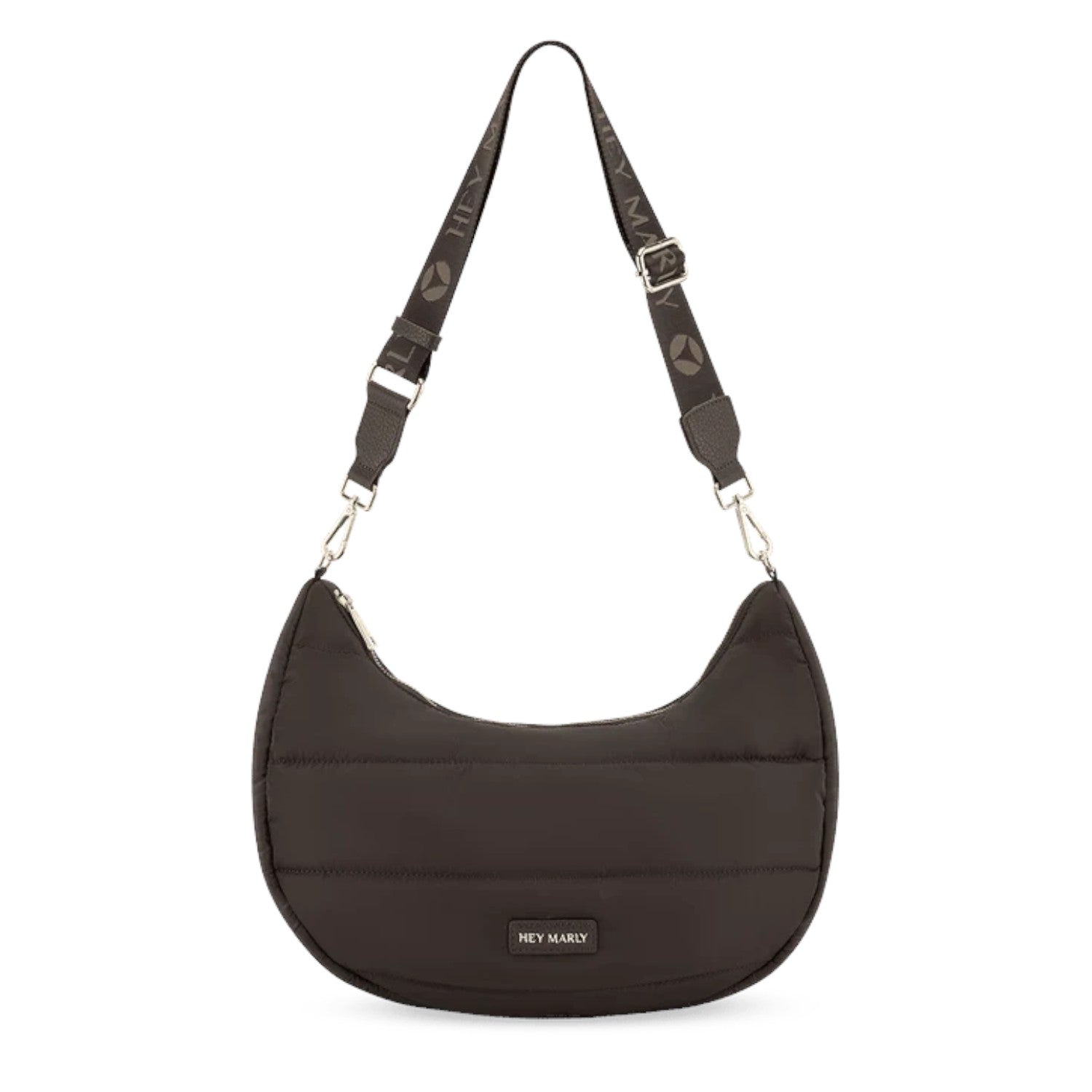 Lieblingstasche Lifetime Buddy M black quilted crescent shoulder bag with adjustable branded strap