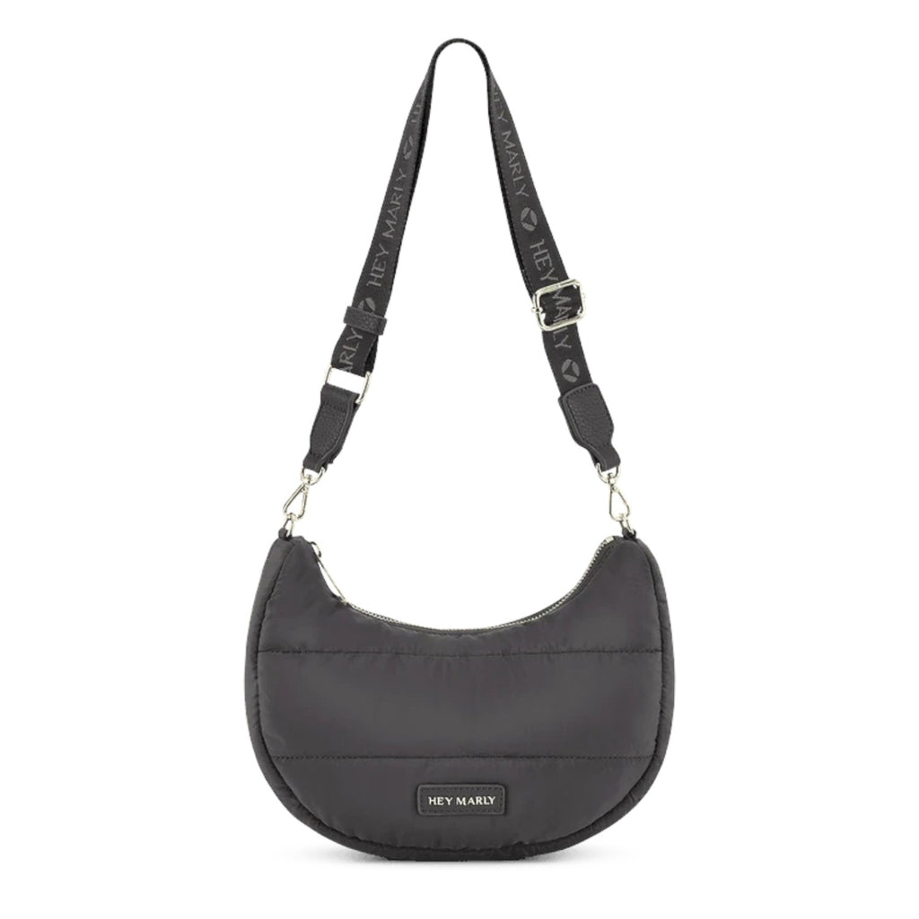 Lieblingstasche Lifetime Buddy S black quilted crescent shoulder bag with branded adjustable strap