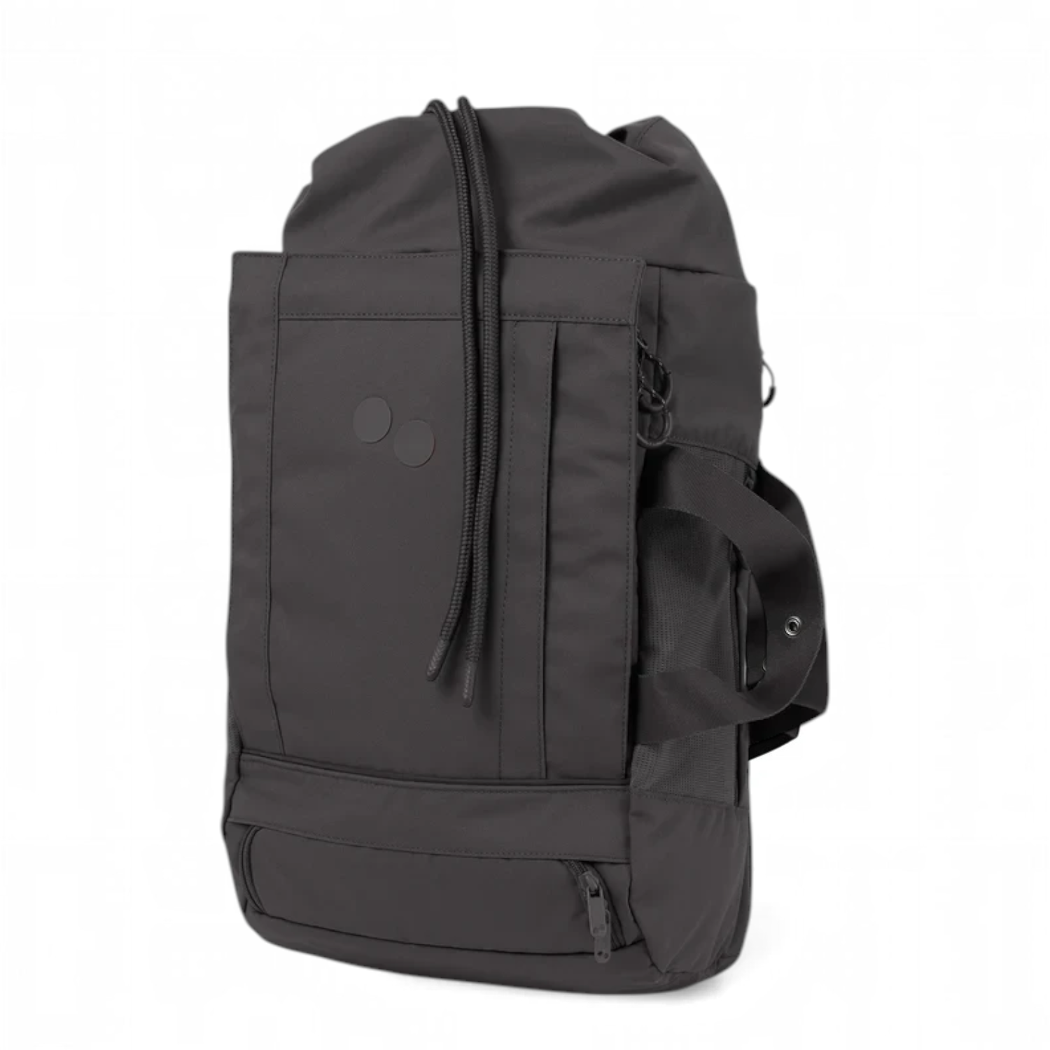 Lieblingstasche Blok Medium charcoal grey backpack with drawstring closure and side carry handle