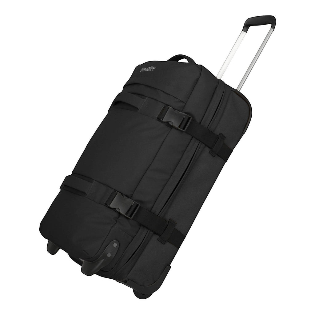 Lieblingstasche BOLONIA M black rolling travel bag with telescopic handle and compression straps.