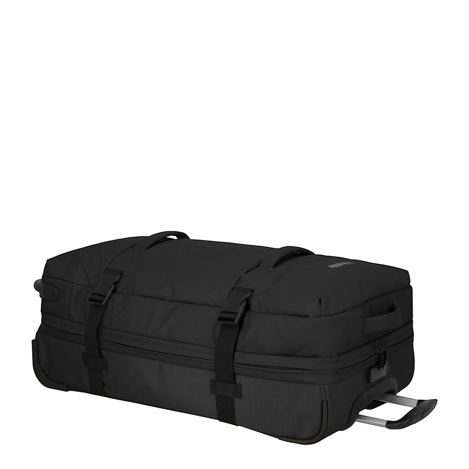 Lieblingstasche BOLONIA L black rolling travel bag with compression straps and telescopic handle.