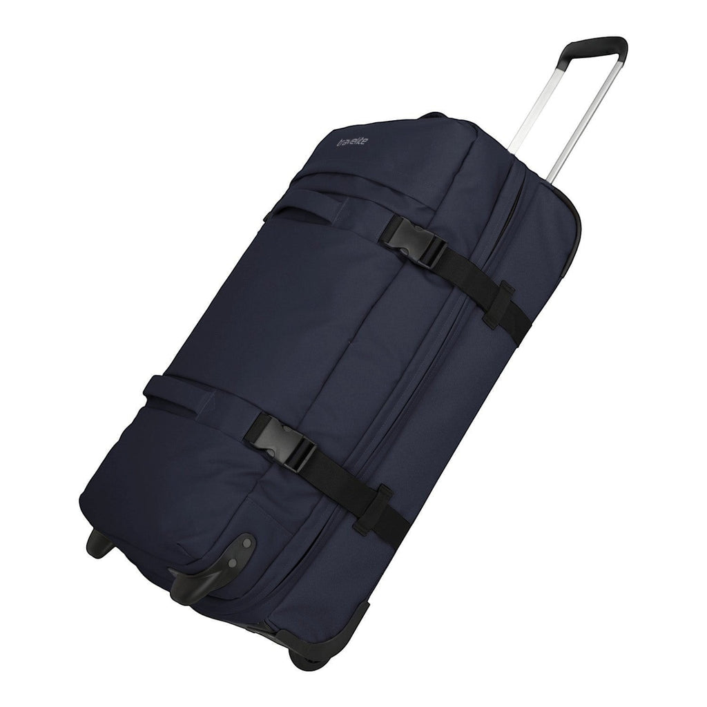 Lieblingstasche BOLONIA L navy blue rolling travel bag with telescopic handle and compression straps.