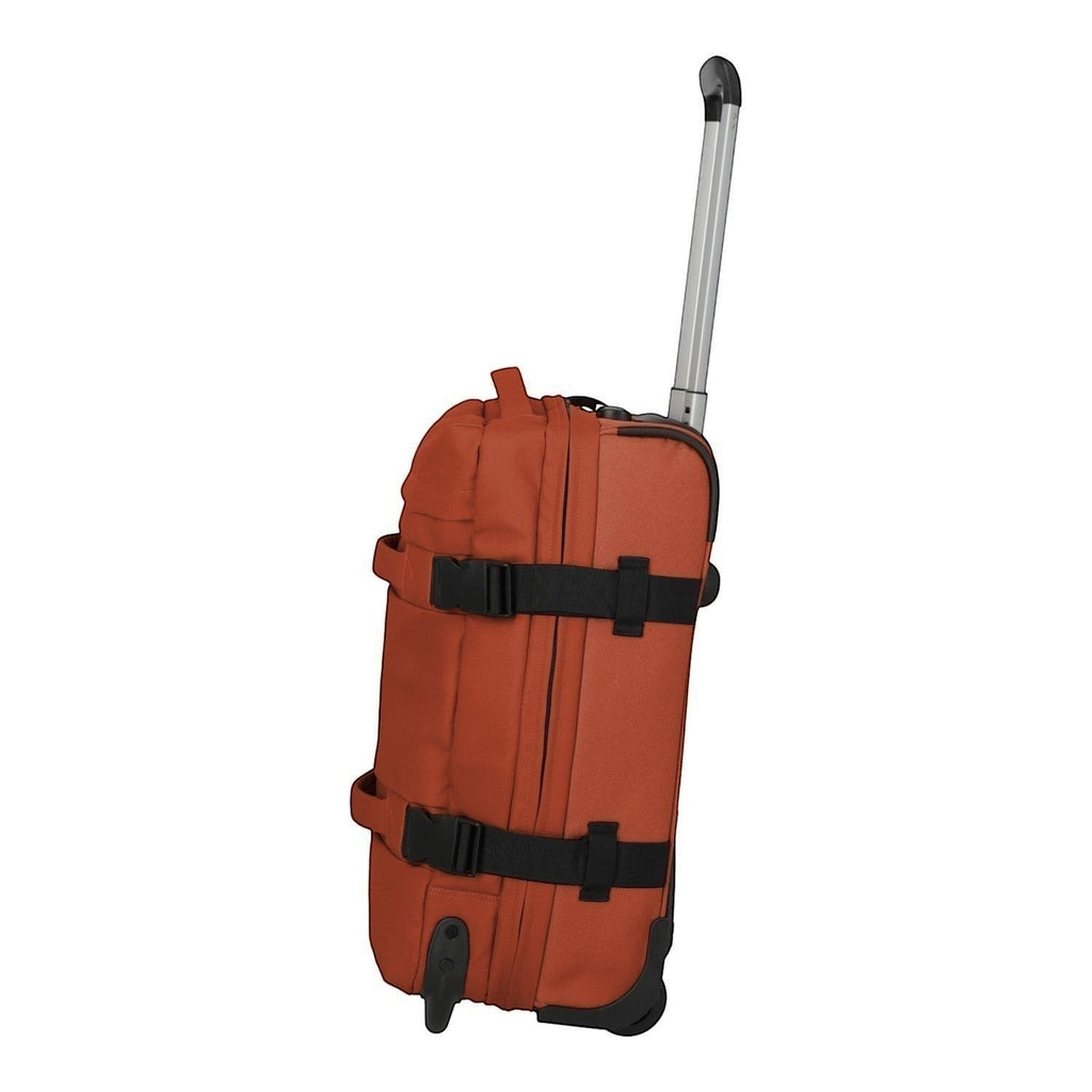 Lieblingstasche BOLONIA S orange rolling travel bag with black straps and silver telescopic handle