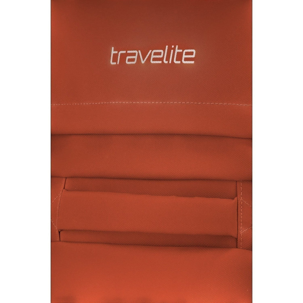 Lieblingstasche BOLONIA S orange travel bag with padded handle and stitched details.