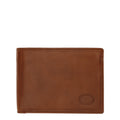 Lieblingstasche brown leather bi-fold wallet with embossed logo detail.
