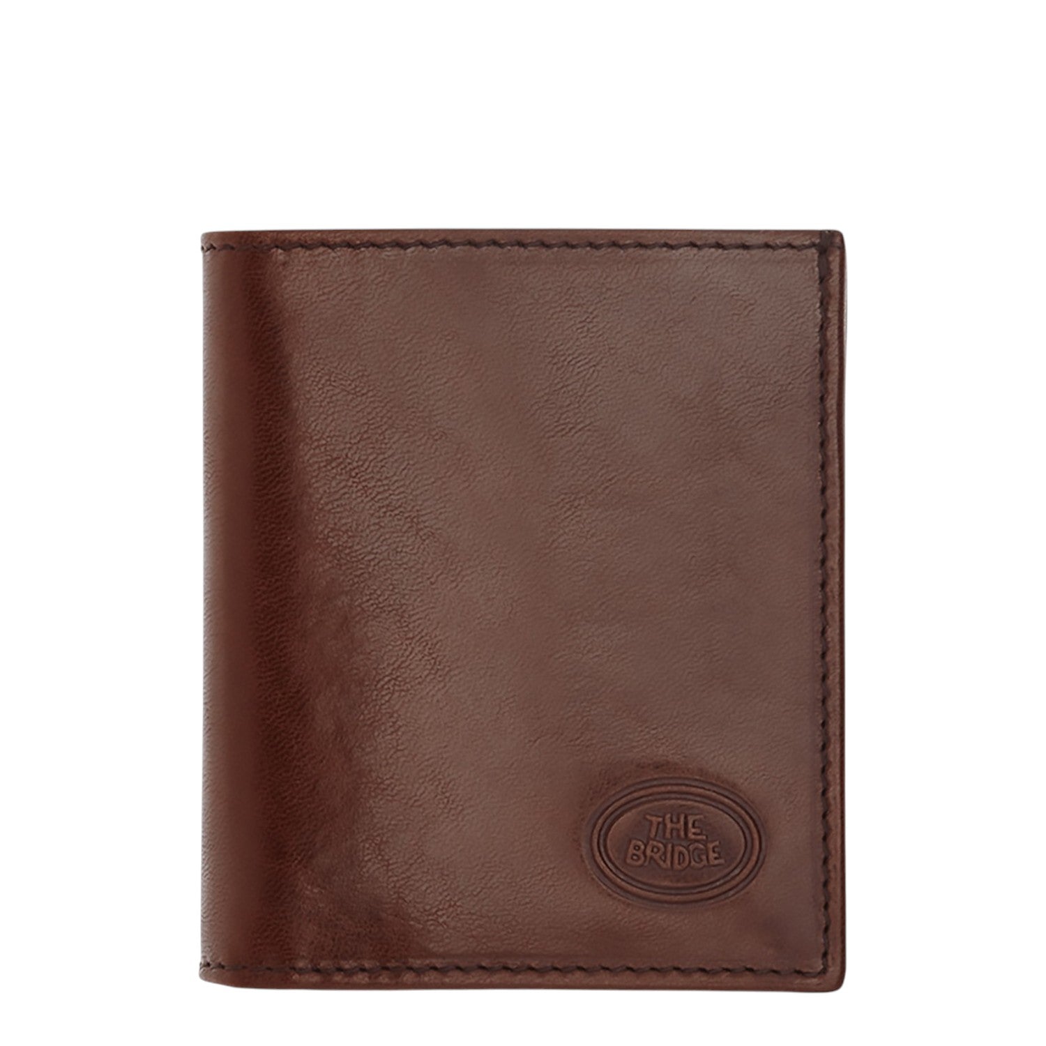 Lieblingstasche brown leather vertical bi-fold wallet with embossed logo