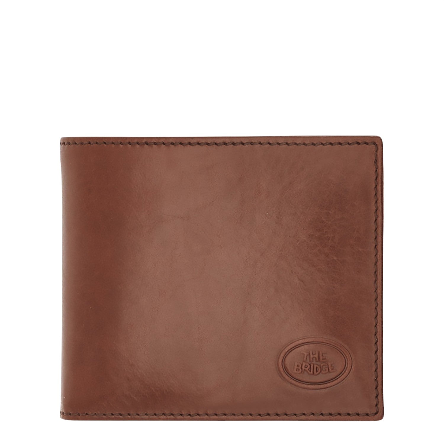 Lieblingstasche bi-fold wallet in brown leather with embossed logo detail.